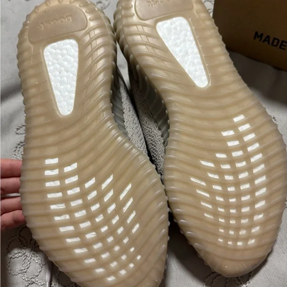 adidas Yeezy Boost 350 V2 Beige Black Sneakers - Picture 7 of 11